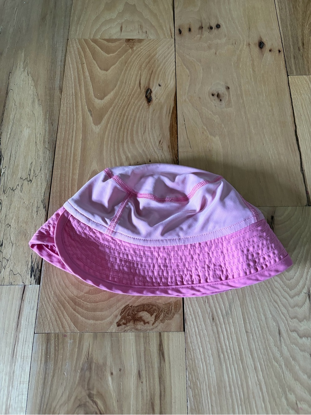 Primary Pink Two-Tone Kids Sun Bucket Hat